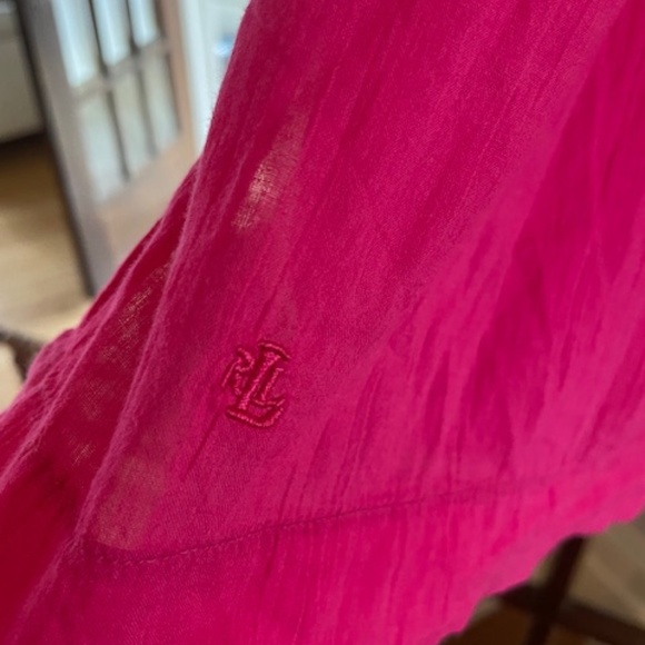 Lauren Ralph Lauren Magenta Beach Cover Up, Size Large - Picture 2 of 7